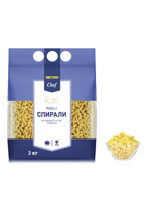 METRO Chef Макароны спирали Fusilli, 3кг