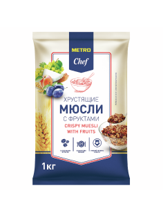 METRO Chef Мюсли хрустящие с кусочками фруктов, 1кг