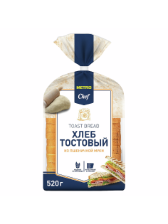 METRO Chef Хлеб тостовый пшеничный нарезка, 520г