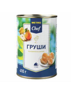 METRO Chef Груши половинки в сиропе, 410г