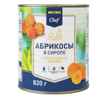 METRO Chef Абрикосы очищенные половинки в сиропе, 850мл