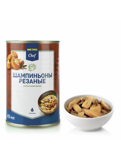 METRO Chef Грибы шампиньоны резаные, 425мл