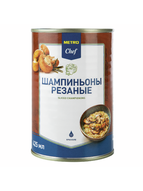 METRO Chef Грибы шампиньоны резаные, 425мл