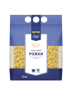 METRO Chef Макароны рожки Mezzi Gomiti, 3кг