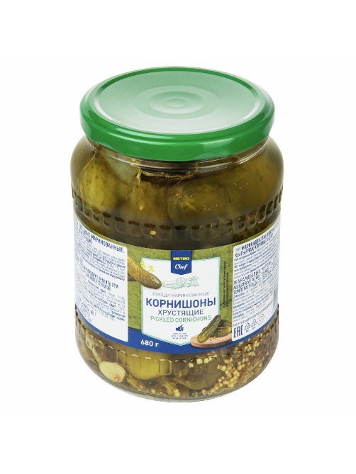 METRO Chef Огурцы маринованные Хрустящие корнишоны, 680г