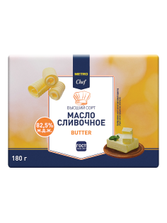 METRO Chef Масло сливочное Традиционное ГОСТ 82.5%, 180г