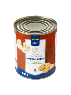 METRO Chef Шампиньоны резаные консервированные, 800г
