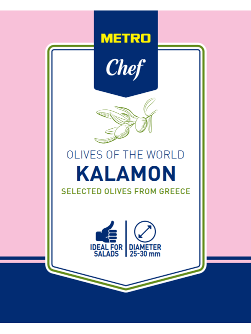 METRO Chef Оливки черные Каламон с косточкой, 1.7л