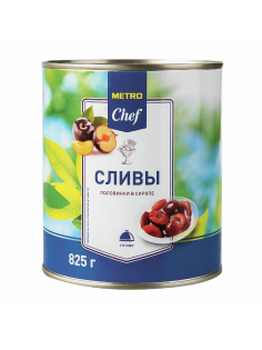 METRO Chef Сливы красные половинки в сиропе, 825г