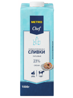 METRO Chef Сливки ультрапастеризованные 23%, 1кг