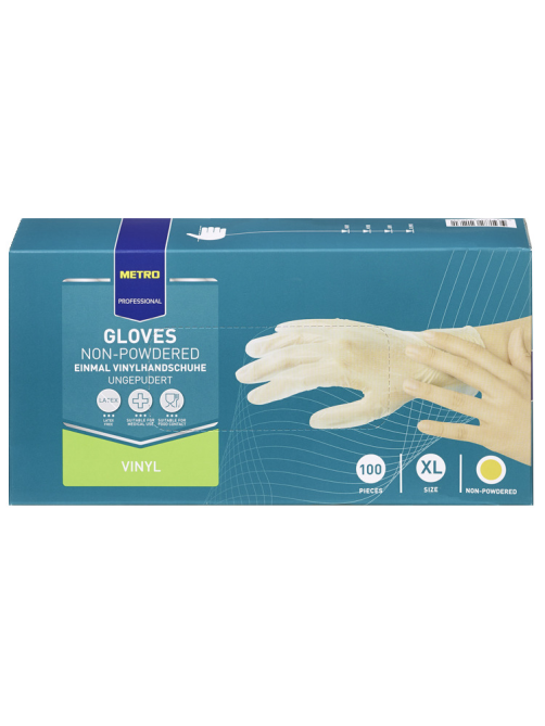 METRO PROFESSIONAL Перчатки виниловые XL, 100шт