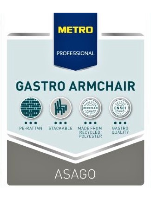 METRO PROFESSIONAL Кресло Asago бежевое, 79 x 57 x 63см