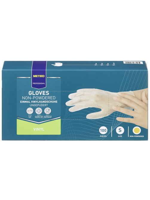 METRO PROFESSIONAL Перчатки виниловые S, 100шт