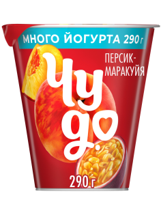 Йогурт Чудо персик-маракуйя 2%, 290г