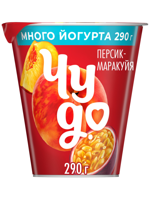 Йогурт Чудо персик-маракуйя 2%, 290г