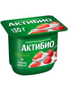Йогурт Актибио клубника 2.9%, 130г