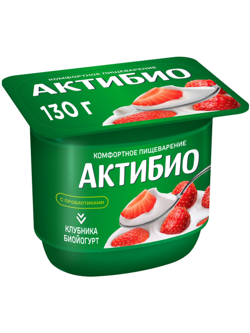 Йогурт Актибио клубника 2.9%, 130г