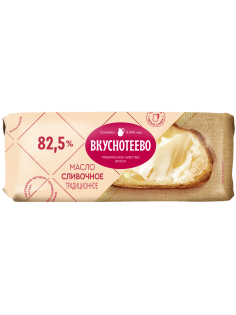 Масло сливочное Вкуснотеево Традиционное ГОСТ 82.5%, 340г