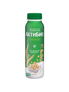 Йогурт питьевой Актибио злаки 1.6%, 260г