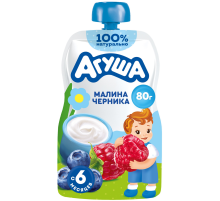 Творог детский Агуша Черника и малина 4% с 6 месяцев, 80г