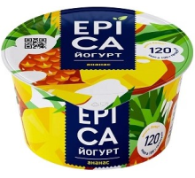 Йогурт Epica натуральный ананас 4.8%, 130г