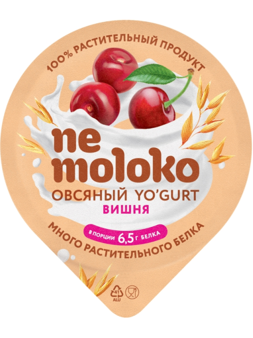 Продукт овсяный Nemoloko Yo'gurt с вишней, 130г