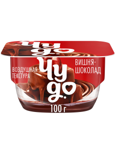 Десерт творожный Чудо двухслойный вишня с шоколадом 4.4%, 100г