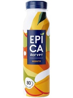 Йогурт питьевой Epica манго 2.5%, 260г