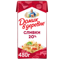 Сливки Домик в деревне стерилизованные 20%, 480г