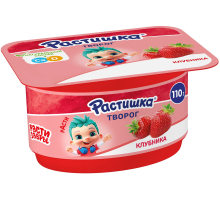 Творог детский Растишка Клубника 3.5% с 3 лет, 110г