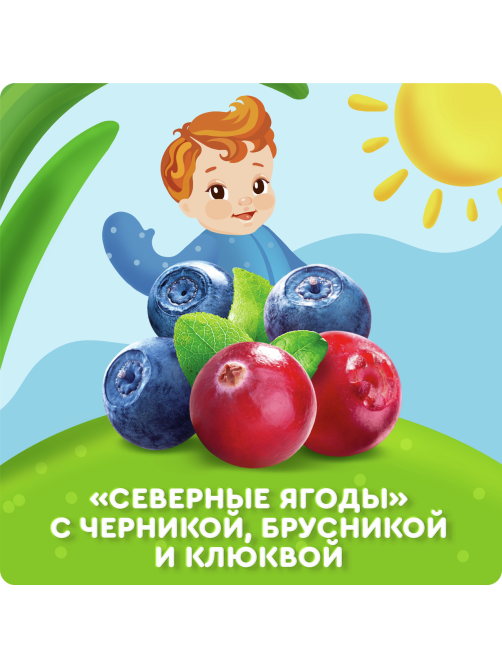 Йогурт питьевой детский Агуша Северные ягоды 2.7% с 8 месяцев, 180г