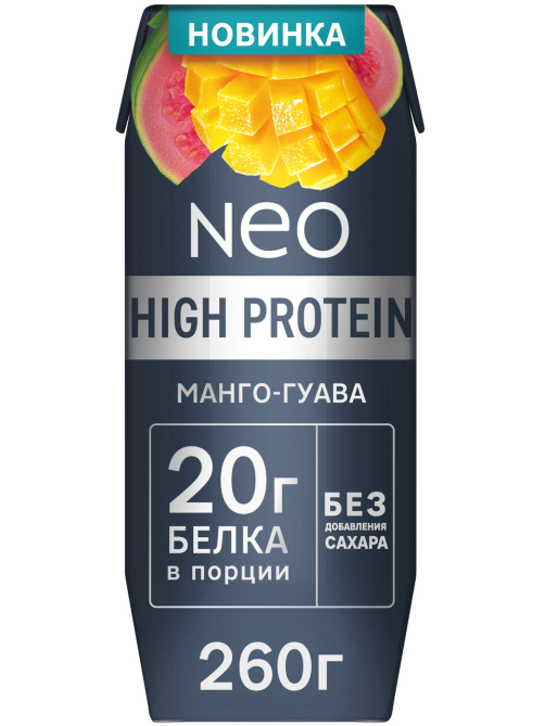 Коктейль молочный Neo High Protein манго и гуава, 260г