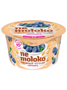 Продукт овсяный Nemoloko Yo'gurt с черникой 5%, 130г