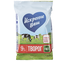 Творог Искренне Ваш 9%, 180г