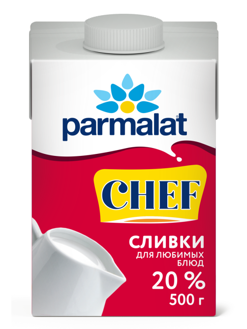 Сливки Parmalat Chef ультрапастеризованные 20%, 500г