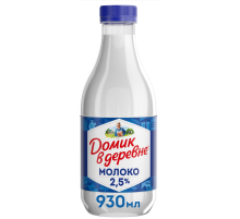 Молоко Домик в деревне пастеризованное 2.5%, 930мл