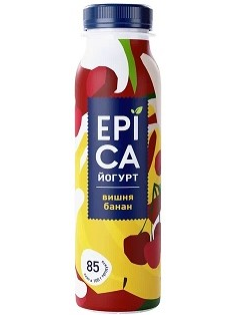 Йогурт питьевой Epica вишня банан 2.5%, 260г