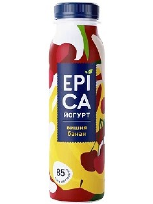 Йогурт питьевой Epica вишня банан 2.5%, 260г