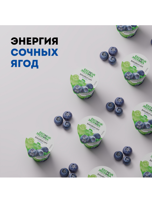 Биойогурт Эконива с черникой 2.8%, 125г