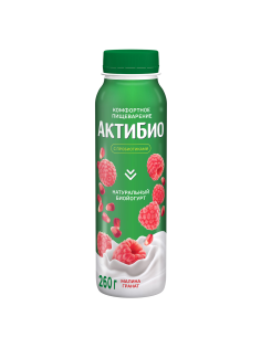Йогурт питьевой Актибио малина-гранат 1.5%, 260г