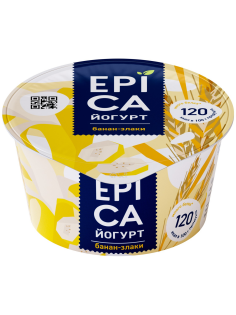 Йогурт Epica банан-злаки 4.9%, 130г