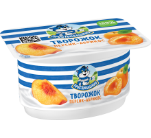 Творожок Простоквашино персик и абрикос 3.6%, 110г