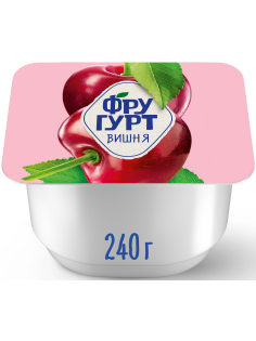 Йогурт Фругурт фруктовый вишня 2%, 240г