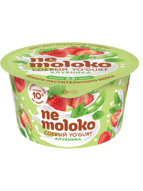 Продукт соевый Nemoloko Yo'gurt с клубникой, 130г