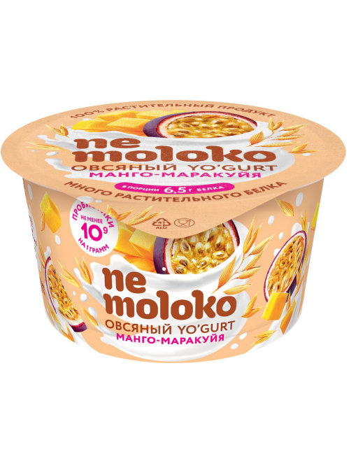 Продукт овсяный Nemoloko Yo'gurt с манго и маракуйя, 130г