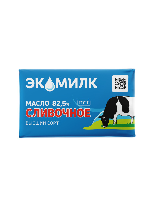 Масло сливочное Экомилк Традиционное ГОСТ 82.5%, 180г