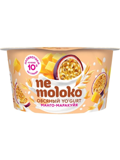 Продукт овсяный Nemoloko Yo'gurt с манго и маракуйя, 130г