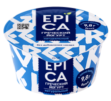 Йогурт Epica греческий натуральный без сахара 2.5%, 130г