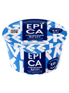 Йогурт Epica греческий натуральный без сахара 2.5%, 130г