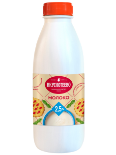 Молоко Вкуснотеево ультрапастеризованное 2.5%, 900г